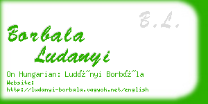 borbala ludanyi business card
